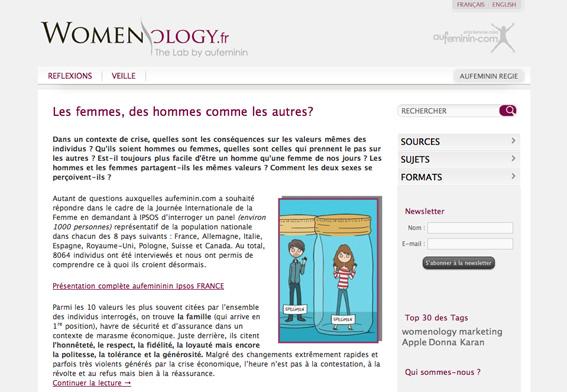 Womenlogy Womenology.fr, un laboratoire d’idées pour le marketing féminin
