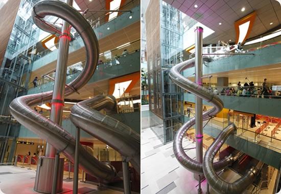 toboggan aeroport singapore 10 Toboggans exceptionnels, insolites et Design