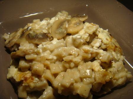 GRATIN DE CROZETS AUX CHAMPIGNONS ET CHEVRE DSC07526