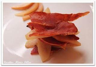La recette Jambon : Millefeuille de Jambon Cru aux Poires La recette Jambon : Millefeuille de Jambon Cru aux Poires