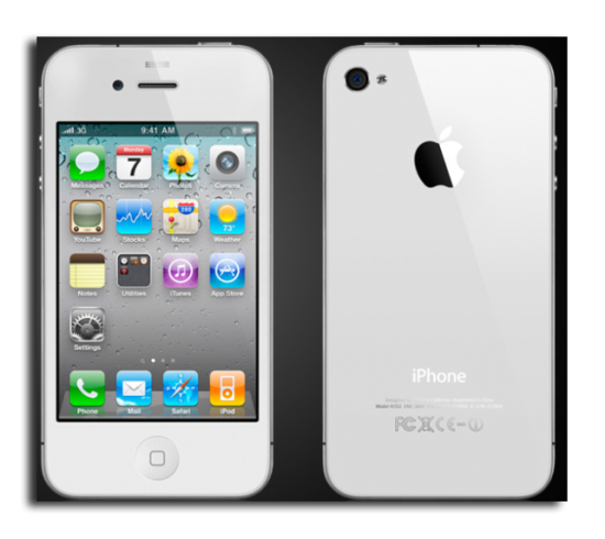 iPhone 4 blanc 550x490 Le iPhone 4 blanc arrive le mois prochain !
