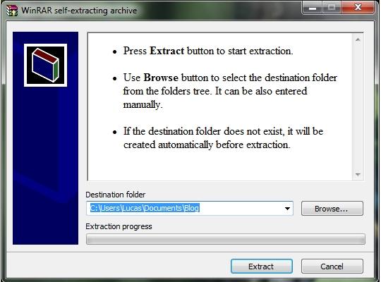 extract Créer un fichier .exe (archive auto extractible) avec WinRAR