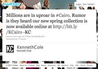 Kenneth cole tweet