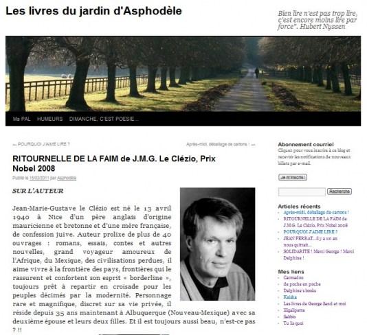 Chez Asphodèle : un nouveau blog à suivre