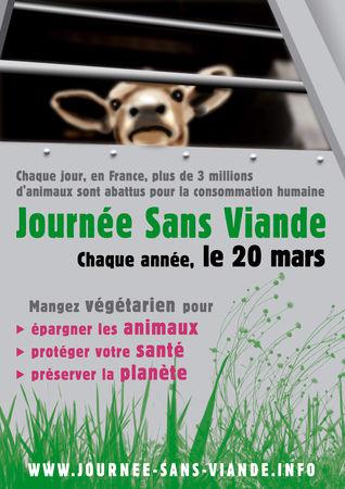 Journée sans viande, chaque année le 20 mars affichejsva3hd