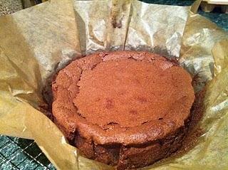 Gateau chocolat marrons soufflé sans farine (Soufflé chocolate and chestnut purée- flourless- cake)