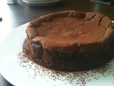 Gateau chocolat marrons soufflé sans farine (Soufflé chocolate and chestnut purée- flourless- cake)