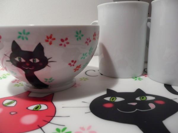 peinture sur porcelaine chat