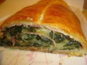 Cliquez pour agrandir : Roulé feuilleté aux blettes et deux fromages Roulé feuilleté aux blettes et deux fromages