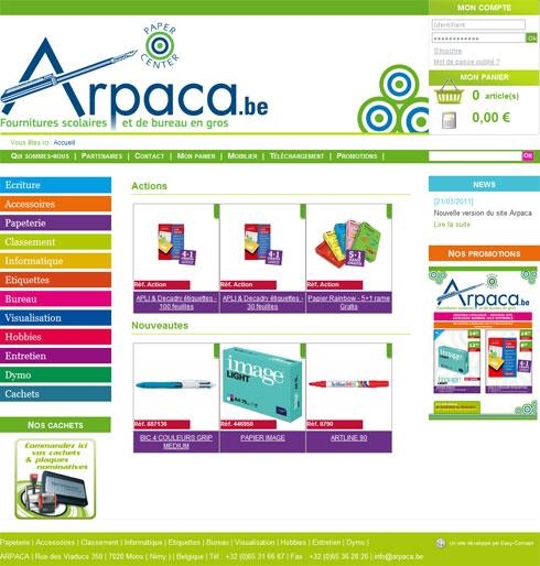 Mise en ligne du site e-commerce de Arpaca