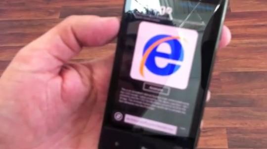ie9 windows phone 7 540x302 Un aperçu vidéo dIE9 pour Windows Phone 7