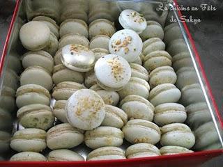 Macarons aux Pistaches avec Ganache au Chocolat blanc
