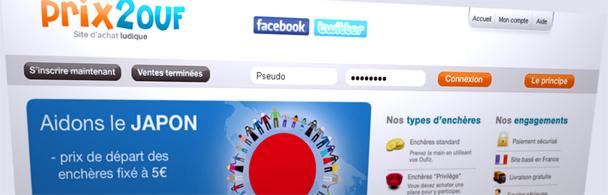 Enchères au centime sur Prix2Ouf.com Enchères au centime sur Prix2Ouf.com