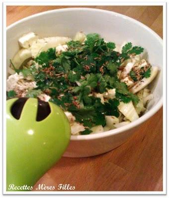 La recette Feta : Salade de Fenouil a la Feta et au Cumin