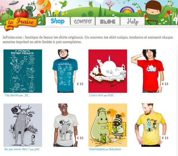 lafraiseshop Concours LaFraise – 3 Teeshirts à Gagner !