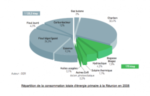 Répartition de la consommation totale d'énergie primaire à la Réunion en 2008 Capture d’écran 2011 03 05 à 17.45.43 300x192 Répartition de la consommation énergétique à La Réunion