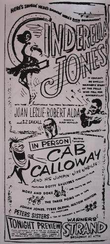 Samedi 23 mars 1946 : allez voir Cab Calloway avec Cendrillon !