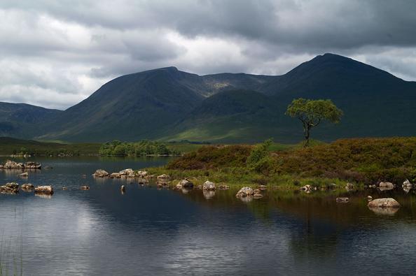 Lochan Na Achlaise, Loch Ba, Rannoch, le Mont noir