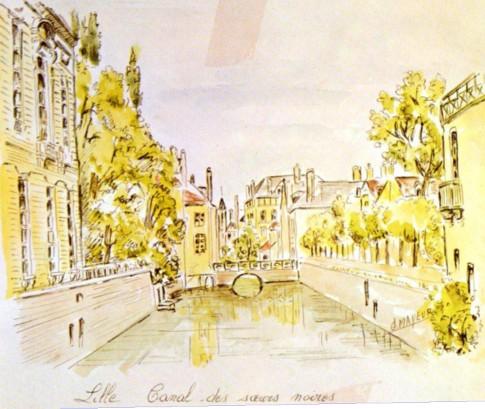 Les petits canaux lillois du 19ème siècle. Les petits canaux lillois du 19ème siècle.