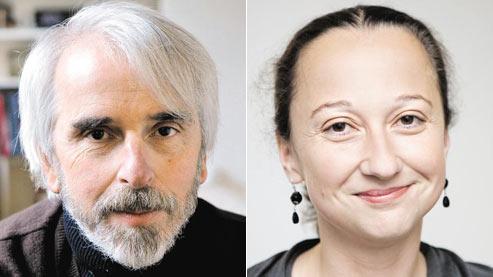 Les écrivains Philippe Delerm et Muriel Barbery. (Annie Assouline Hannah/ Beowulf Sheehan/Pen/Opale)