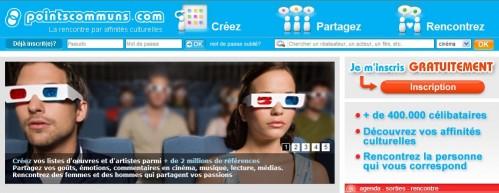 pointscommuns.com, le site qui vous permet de faire des rencontres selon vos affinités culturelles! Pointscommuns.com, rencontrez votre moitié selon vos affinités culturelles!