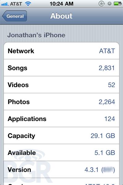 iOS-4-3-1110323143937 iOS 4.3.1 : Première image et détails de la mise à jour