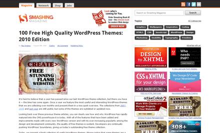 worpress02 Top 10 Atelier Du Net : 10 sites avec les plus beaux thèmes Wordpress gratuits