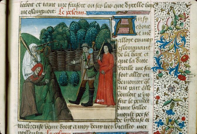 Le Pèlerinage de Vie Humaine (Guillaume de Digulleville) Enluminures du 14 ème siècle