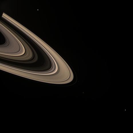 Anneaux et lunes de Saturne