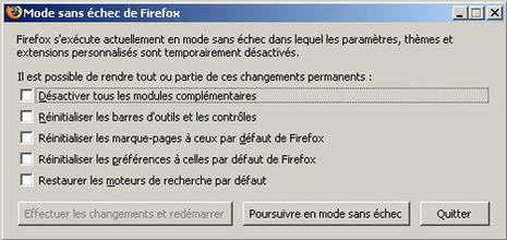 Firefox : Le Safe mode