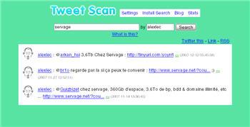 Tweet Scan screen