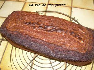 CAKE A LA BANANE ET AU CHOCOLAT 009