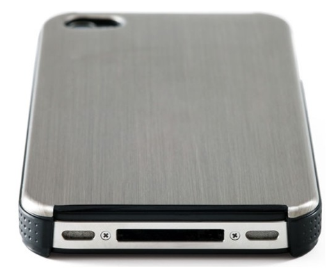 i-Accessoires : Coques iPhone 4 Qdos effet acier brossé