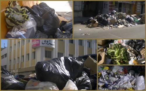 Tunis, Tunisie, Greves, manifestation, pollution, ordures révolution