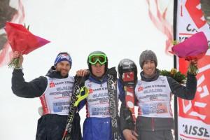 Podium du championnat de France épreuve de slalom homme - Crédits photo : OT Sancy