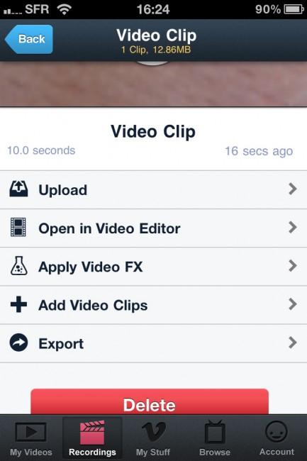 Vimeo-03 Vimeo lance son application iPhone