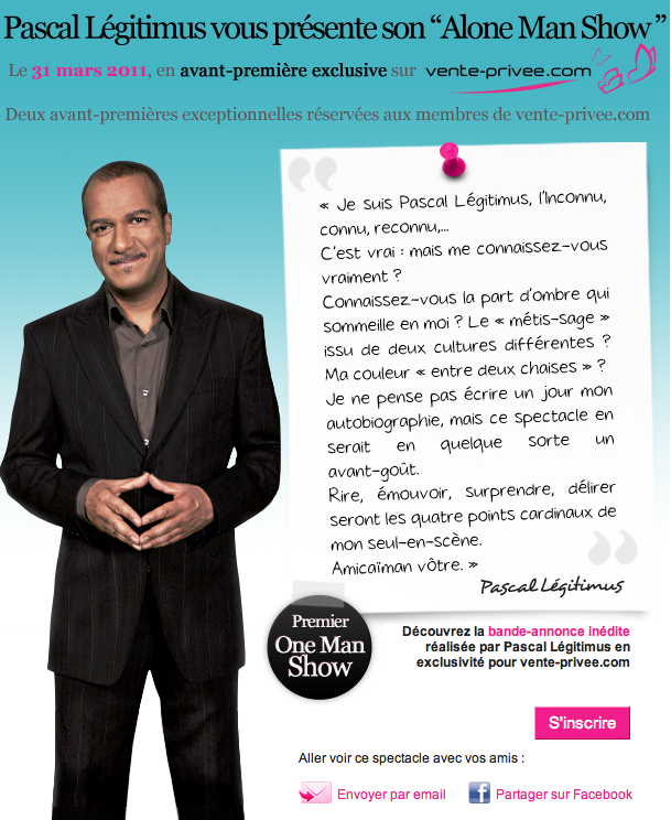 Pascal Legitimus Vente Privée Après Tron, Pascal Legitimus !