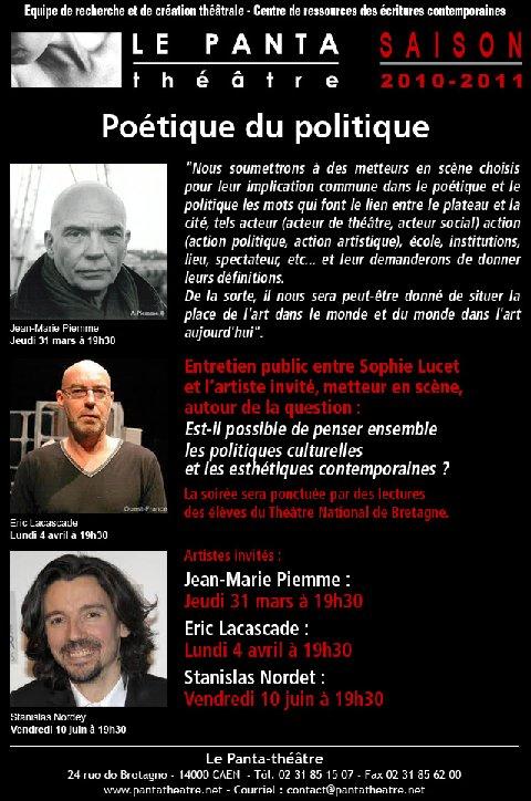 Poétique du politique, rencontres initiées par Sophie Lucet au Panta Théâtre newsletter_poetique_du_politique.jpg