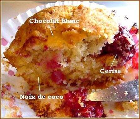 Cakes griotte chocolat blanc coco gros_plan