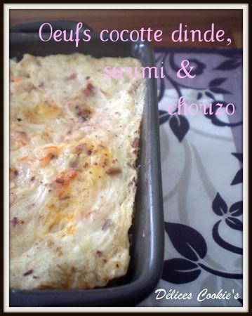 Oeufs cocotte dinde, surimi & chorizo oeufs_cocotte