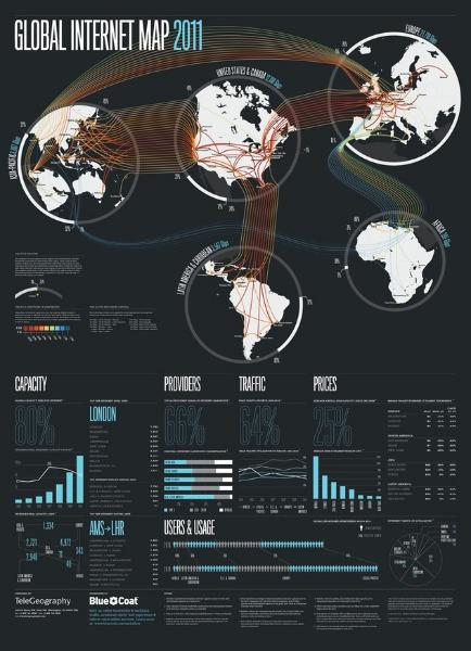 2852444-4030919 Infographie: La carte mondiale du web en 2011