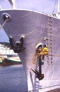 Manoeuvres des ancres Pacific_Reefer__1993_cargo_frigo