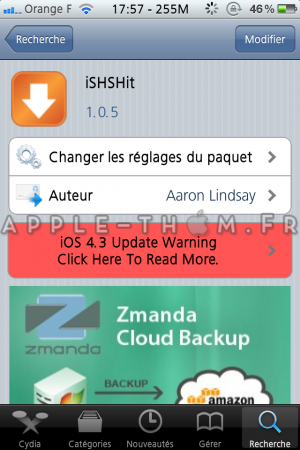 photo 1(5) iSHSHit passe en version 1.0.5