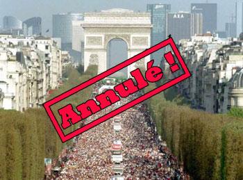 annulé Annulation du Marathon de Paris 2011 !