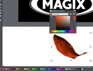 screenshot couleur du poisson 300x231 Le poisson davril de MAGIX avec le logiciel de retouche Photo & Graphic Designer