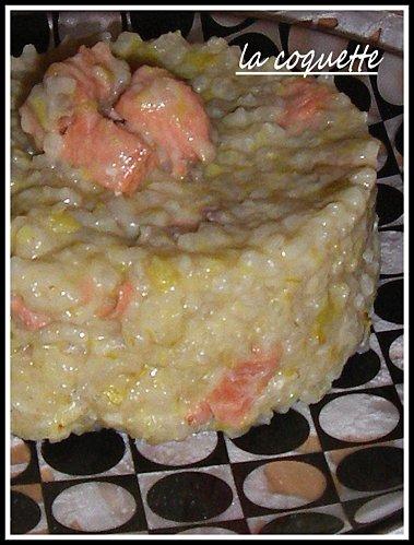 Risotto aux poireaux et au saumon. IMGP7220