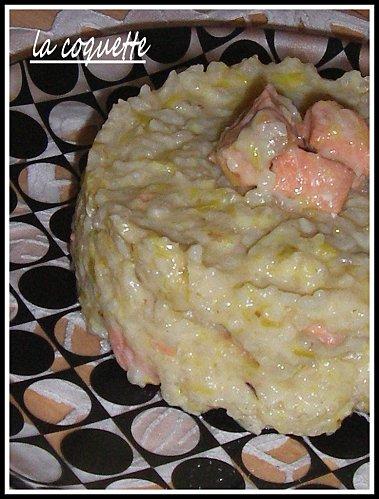 Risotto aux poireaux et au saumon. IMGP7219