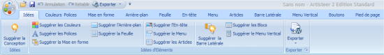 artisteer-menu Un modèle graphique pour votre site, blog