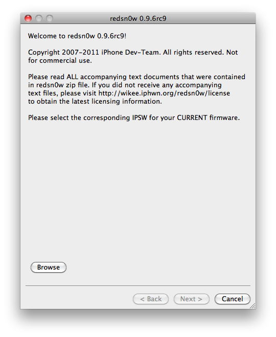 TUTO : Jailbreak iOS 4.3.1 untethered iPhone 4, 3GS, iPod Touch 4G, 3G, iPad avec Redsn0w 0.9.6RC9 Mac