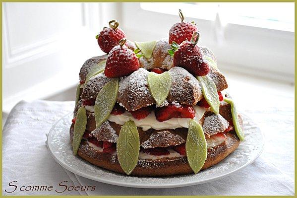 Gateau printannier Fraises Pistache 2011-03-27 gateaufraises